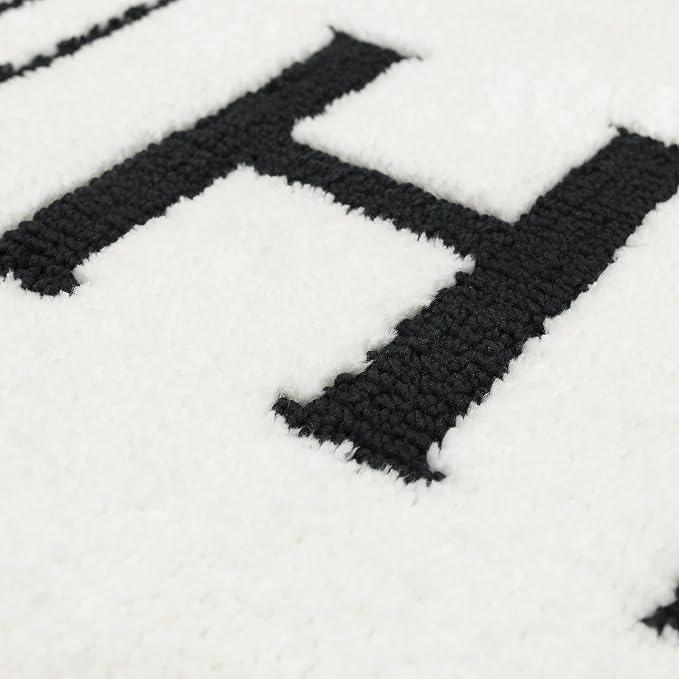 Mohawk Home His White/Black 1' 8" x 2' 10" Bath Mat