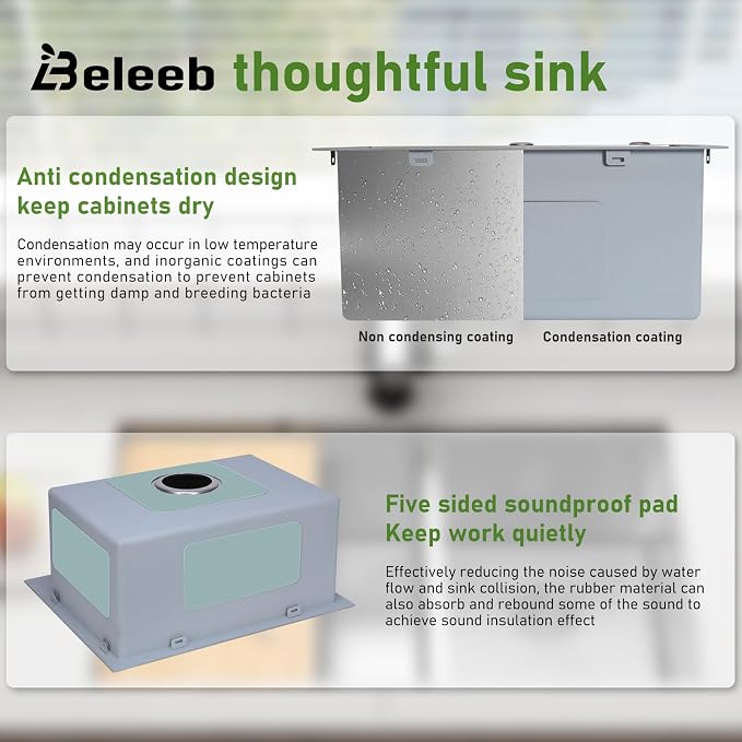 Undermount Kitchen Sink 28"x19": 3D Micro-pebble Embossed | 18-Gauge Stainless Steel Sink, 9" Deep, Top Mount, Scratch-Resistant Embossed Surface, for Large Families