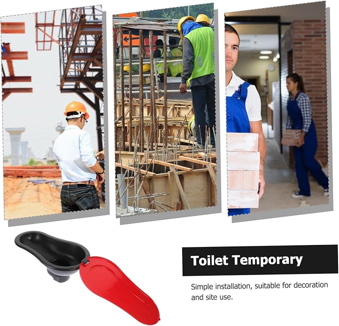 POPETPOP Portable Squatting Toilet Durable Temporary Toilet for Construction Sites Easy to Use Camping Toilet for Outdoor Needs Sturdy Design for Emergency Situations Lightweight