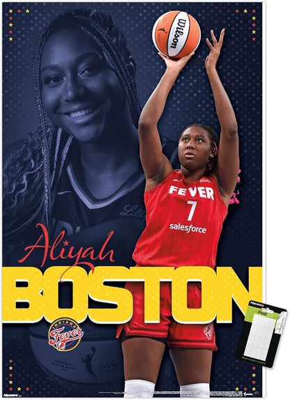 Trends International WNBA Indiana Fever - Aliyah Boston 25 Wall Poster, 34L x 22.4W, Premium Poster & Mount Bundle