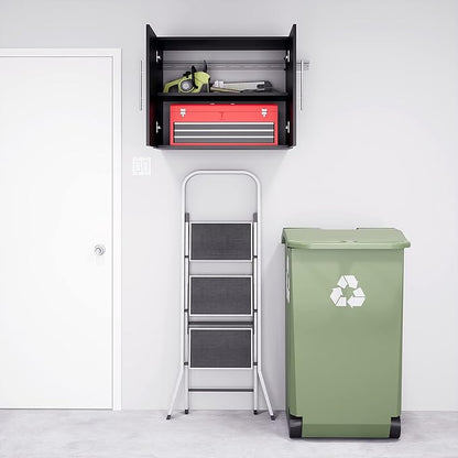 Prepac's HangUps Upper Storage Cabinet - Elegant and Spacious Wall Cabinets to Maximize Your Storage, 36" Size, Classic Black Finish