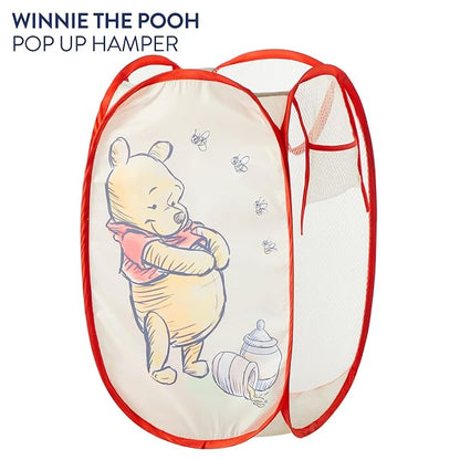 Disney Winnie the Pooh Pop Up Hamper – Collapsible Laundry Basket with Durable Carry Handles – 21'' x 13.5'' – Lightweight Storage Bin for Nursery, Bedroom & Toys