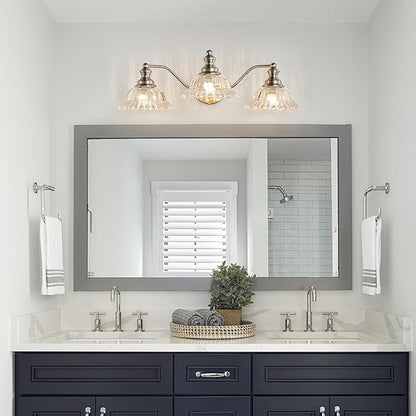Brushed Nickel Bathroom Vanity Light Fixture 3 Light Vanity Lights for Bathroom Vanity Light Fixtures