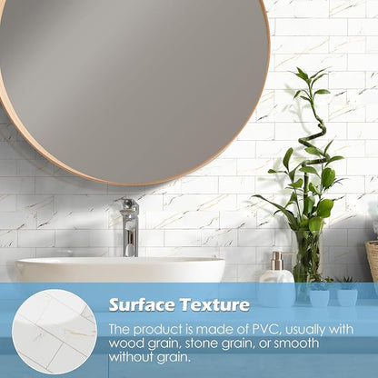 2026 New Upgrade Peel and Stick Backsplash Tile, Peel and Stick 11.34" X 11.57" Wall Tile for Kitchen, Bathroom, Fireplace, Laundry (Polished Carat Gold, 20 Packs)
