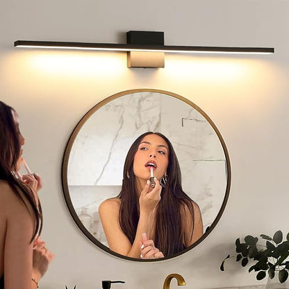 Bathroom Light Fixtures Over Mirror, 32 Inch Black Bathroom Vanity Light, LED Modern Wall Sconce 3000K Bar Vanity Lights for Restroom