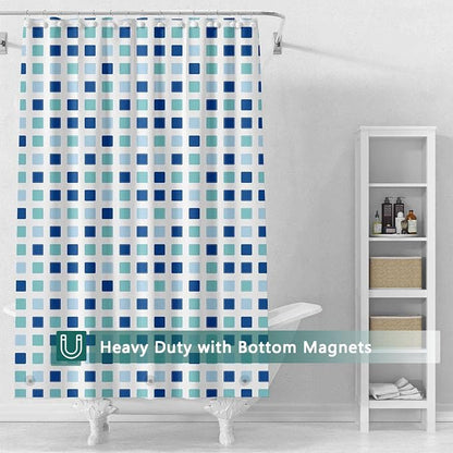 Shower Curtain Liner, 100% Waterproof Peva Shower Curtains with 3 Duty Heavy Bottom Magnets and 12 Rust Proof Grommets, 72x72 Weighted Shower Liner for Shower Stall, Bathtubs