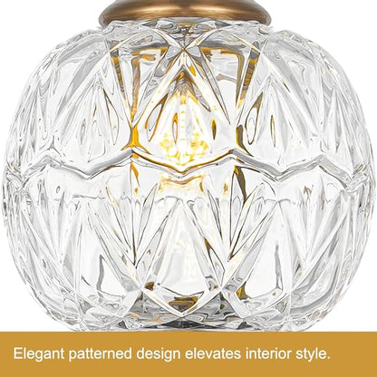 Brushed Gold Bathroom Vanity Light Fixture Vintage Style - 4 Light G9 Bulb Compatible, 30" Wide Bathroom Lighting Over Mirror with Hand-Etched Glass Shades, Easy Mount for Makeup Area