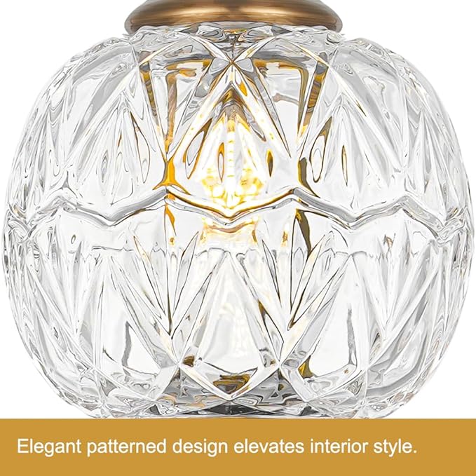 Brushed Gold Bathroom Wall Sconce Vintage Style - G9 Bulb Compatible, Small Hardwired Bathroom Vanity Lighting with Hand-Etched Glass Shades, Easy Mounted for Bedroom Living Room Hallway