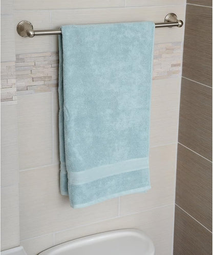 Amazon Basics Straight Modern Towel Bathroom Bar, 24 inch, Satin Nickel