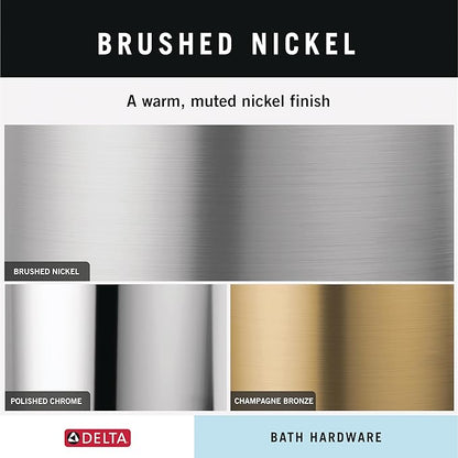 Delta Esato (1-Pack) Hand Towel Holder SpotShield Brushed Nickel Towel Racks for Bathroom Wall Round Towel Ring Holder for Bath Towel Hanger for Kitchen, Bathroom Accessories ESA46-DN