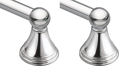 Moen DN8418CH Preston Collection 18-Inch Single Bar Bathroom Towel Bar, Chrome (Pack of 2)