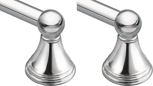 Moen DN8418CH Preston Collection 18-Inch Single Bar Bathroom Towel Bar, Chrome (Pack of 2)