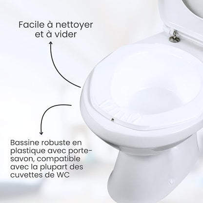 Homecraft Portable Bidet Toilet Attachment Seat, Men and Women Intimate Hygienic Washing, Non Electric Toilet Bowl, Standard Size