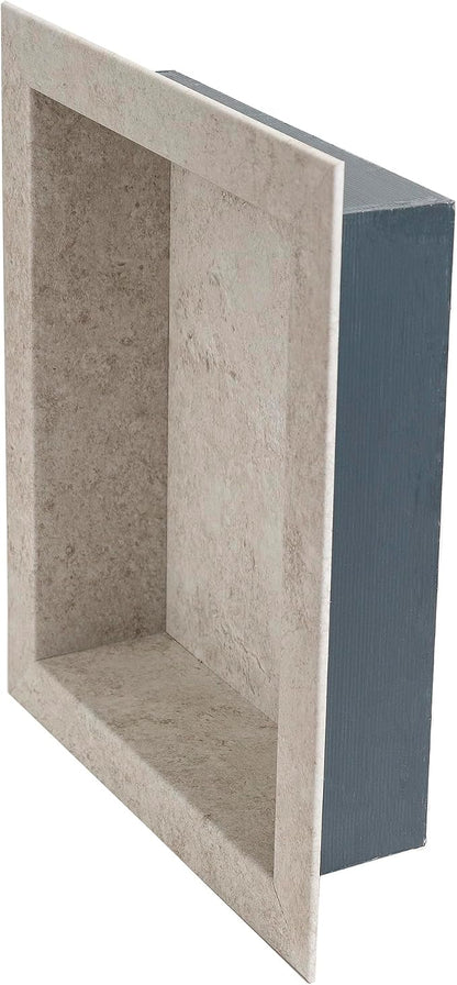 Palisade 17.5 in x 15.5 in Vinyl Shower Niche Rain Cloud | Waterproof Shower Insert