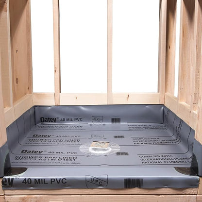Oatey PVC Shower Pan Liner Kit Gray 5' x 6'