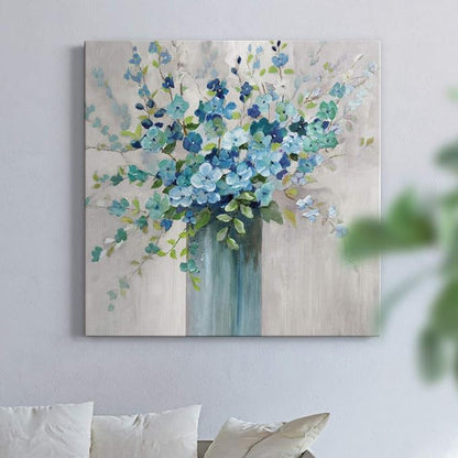 Renditions Gallery Sea Isle Wildflower Wall Art, Premium Gallery Wrapped Canvas Decor, Ready to Hang, 32 in H x 32 in W, Made in America Print (AZS-WC21-40077-R-3232-MK)
