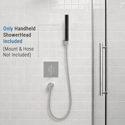 G-Promise All Metal Round 3 Function Handheld Shower Head(Matte Black) | All Metal Construction, 3 Function Modes with Massage, Modern Look, Push Switch, Easy Installation