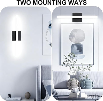 Bathroom Light Fixtures Over Mirror , 16 Inch Modern LED Bathroom Vanity Light , Small lampara para baño IP44 Bath Wall Sconces for Restroom, 6000K Cool White Light Not Dimmable