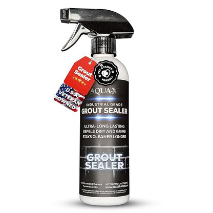 16 Oz. Grout Sealer, Clear Grout and Tile Sealer, Natural Finish, Professional Grade, Indoor & Outdoor, Fast Dry and Long Lasting Protection