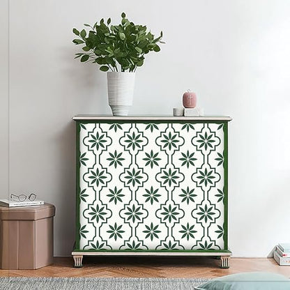 MORCART Peel and Stick Floor Tile, Vinyl Flooring Waterproof, DIY Flooring for Bathroom, Kitchen, Fireplace, Pet House, Stairs, Bedrooms, Wall (40PCS,7.87" x 7.87",Green)