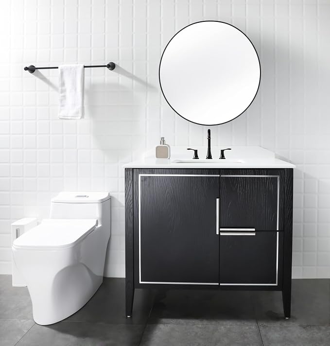 Oil Rubbed Bronze Widespread Bathroom Sink Faucet 8 Inch for Vanity | with All Metal Pop Up Drain, High Arc 2 Handle Lead-Free Deck Mount Bathroom Faucet for 3 Hole Lavatory Utility Sink