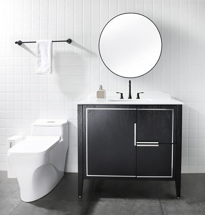 Oil Rubbed Bronze Widespread Bathroom Sink Faucet 8 Inch for Vanity | with All Metal Pop Up Drain, High Arc 2 Handle Lead-Free Deck Mount Bathroom Faucet for 3 Hole Lavatory Utility Sink