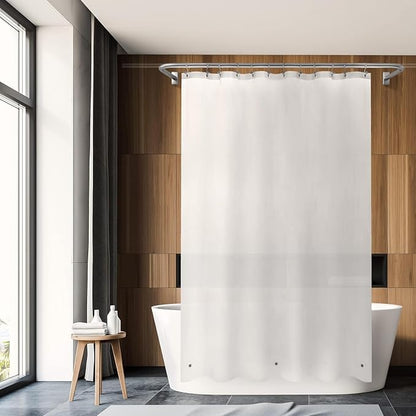Barossa Design 70x60 Short Frosted Shower Curtain Liner with 3 Magnets | Waterproof PEVA, PVC Free, Metal Grommets, Lightweight Plastic Shower Liner 70 x 60 Inches Short Size for Bathroom
