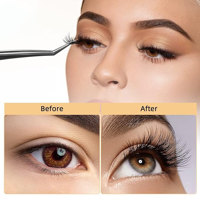 QUEWEL Cluster Lashes 240Pcs Individual Lashes 30D+40D C Curl Mix8-14mm | Lash Extensions Clusters Lashes Soft&Natural False Eyelashes Individual DIY Eyelash Extension at Home(30D+40D C MIX8-14)