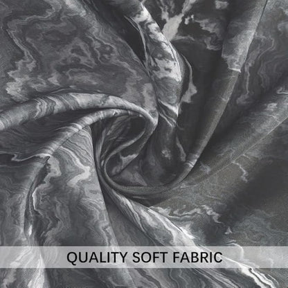 Grey Shower Curtain Marble Texture for Bathroom, Grey Polyester Fabric Waterproof Bathroom Decor,72 x 72 Inch,Standard Size