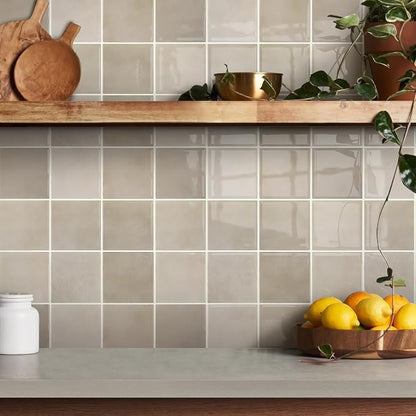 Commomy Thicker Peel and Stick Tiles 10 pcs of 12" x 12" | 3D Adhesive Square Peel and Stick Tiles Backsplash for Kitchen, Bathroom,Waterproof, Vinyl Wall Tile(Cover 10 Sq.ft)