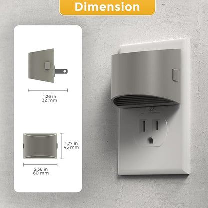 L LOHAS LED Night Lights Plug into Wall, Dimmable Night Light 2 Pack | Plug in Night Light with 3 Level Brightness, 3000K Soft White, Cement Gray Housing