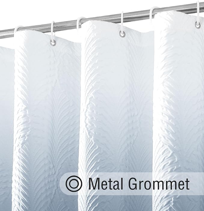 Ombre Blue Shower Curtain for Bathroom, Farmhouse Bath Curtain 72x72