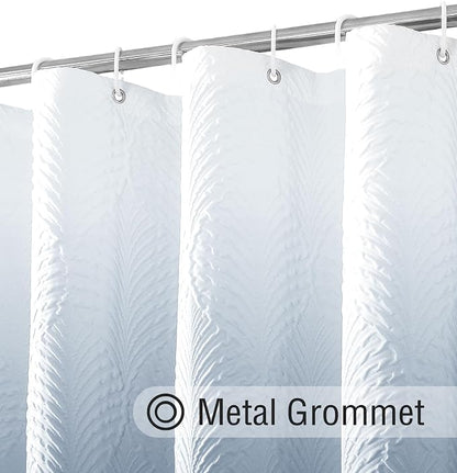 Ombre Blue Shower Curtain for Bathroom, Farmhouse Bath Curtain 72x72