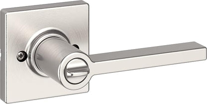 Kwikset Casey Door Handle, Satin Nickel | Interior Privacy Lock | For Bathroom and Bedroom | Reversible | Pack of 6