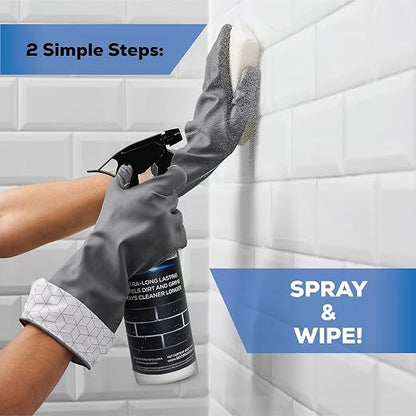 16 Oz. Grout Sealer, Clear Grout and Tile Sealer, Natural Finish, Professional Grade, Indoor & Outdoor, Fast Dry and Long Lasting Protection (Pack of 2)