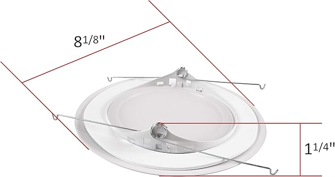 NICOR Lighting 6 inch White Recessed Shower Trim with Glass Fresnel Lens (17502)