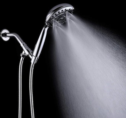 G-Promise High Pressure 6 Mode Hand Held Shower Head with Extra Long Hose | High Pressure, 6 Spray Mode, Easy Install, Adjustable Angle, Extra Long Hose, Modern Upgrade