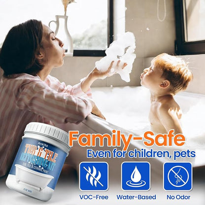 Specialty Tub and Tile Paint, Water-based Tub and Tile Refinishing Kit | With Tools, Quick-Dry Tub Paint for Bathtub, Sinks, No Odor Shower Paint, Bathroom Tile Paint, User-friendly, Pure White