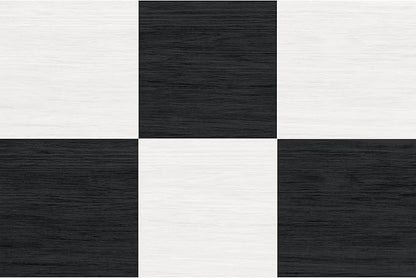 FloorPops x Chris Loves Julia 12-in by 12-in Lawrence Black Peel and Stick Floor Tiles, FP5059