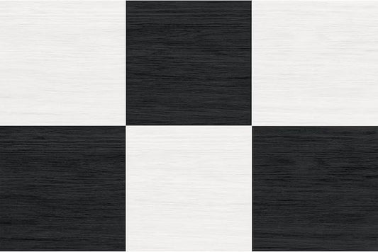 FloorPops x Chris Loves Julia 12-in by 12-in Lawrence Black Peel and Stick Floor Tiles, FP5059