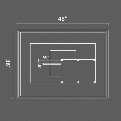 48x36 Inch LED Bathroom Mirror with Lights | Front and Backlit, 3 Colors, Dimmable, Memory, Anti Fog, Shatterproof, Horizontal/Vertical, Lighted Mirrors for Bathroom Wall