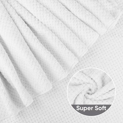 HOMEXCEL 6PK Bath Towel Set, 24x48 in, Absorbent&Quick Dry Towels for Hotel | Ultra Soft, Lightweight Towels for Bathroom, Spa and Beauty Parlor, White