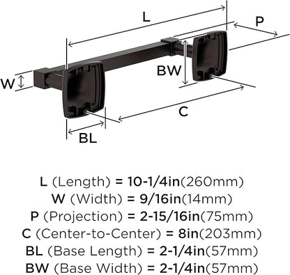 Amerock Stature Oil-Rubbed Bronze 8 inch (203mm) Towel Bar, BH36095ORB