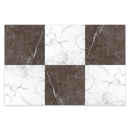 Art3d 30-Pack Peel and Stick Vinyl Floor Tiles, Red & White Marble | 15 Tiles per Color, 12" x 12" Single Tile, Wipeable, Waterproof, Ideal for Kitchen, Bathroom, Living Room, Bedroom
