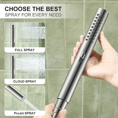 KENES Brushed Nickel Square Rain Shower System Faucet Set with Handheld | Shower Faucet with 10-Inch Rain Shower Head, Square Shower System, Valve Included, Lead-Free cUPC & NSF Certified, Stainless
