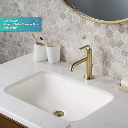 KRAUS Ramus Single Handle Bathroom Sink Faucet with Lift Rod Drain in Brushed Gold, KBF-1221BG-2PK