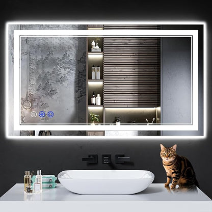 42"x24" LED Bathroom Mirror with Lights,Anti-Fog,3 Color Modes