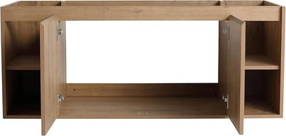 48 Inch Bathroom Vanity Without Sink Top,48" Floating Bathroom Vanity No Sink Top,Modern Floating Vanity Cabinet for Bathroom,Wall Mounted Plywood Vanity Cabinet,Brown
