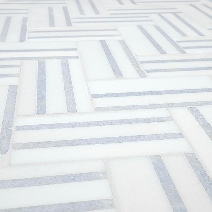 MSI Azula Linea Polished Marble Mosaic Floor and Wall Tile for Bathroom, Kitchen Backsplash, Accent Wall Tile, and Shower Wall Tile,Sample