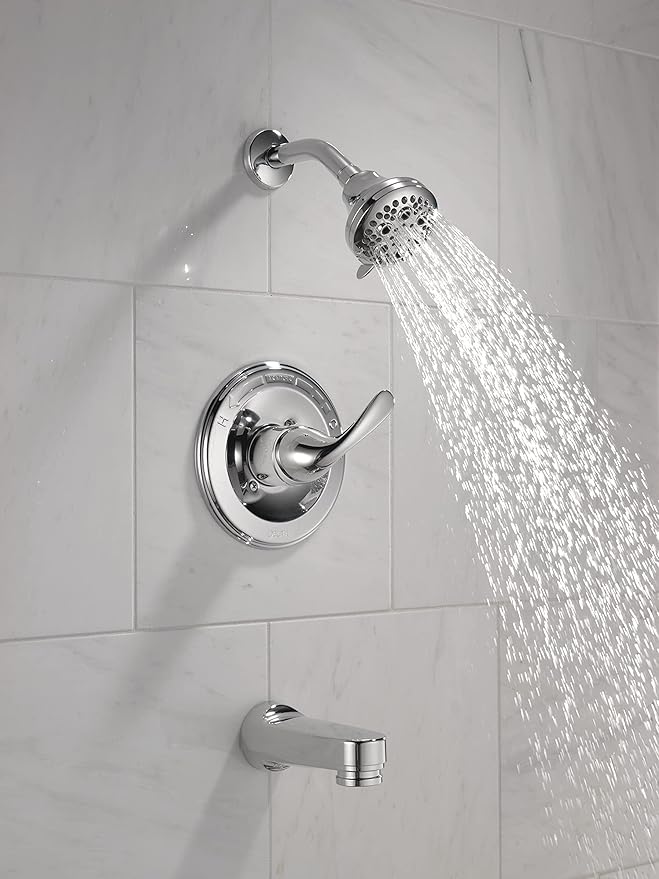 Delta Classic 13 Series 5-Setting Bathtub and Shower Faucet Set, Chrome Shower Head and Handle Set, Valve Trim Kit, Chrome T13220-PD (Valve Not Included)
